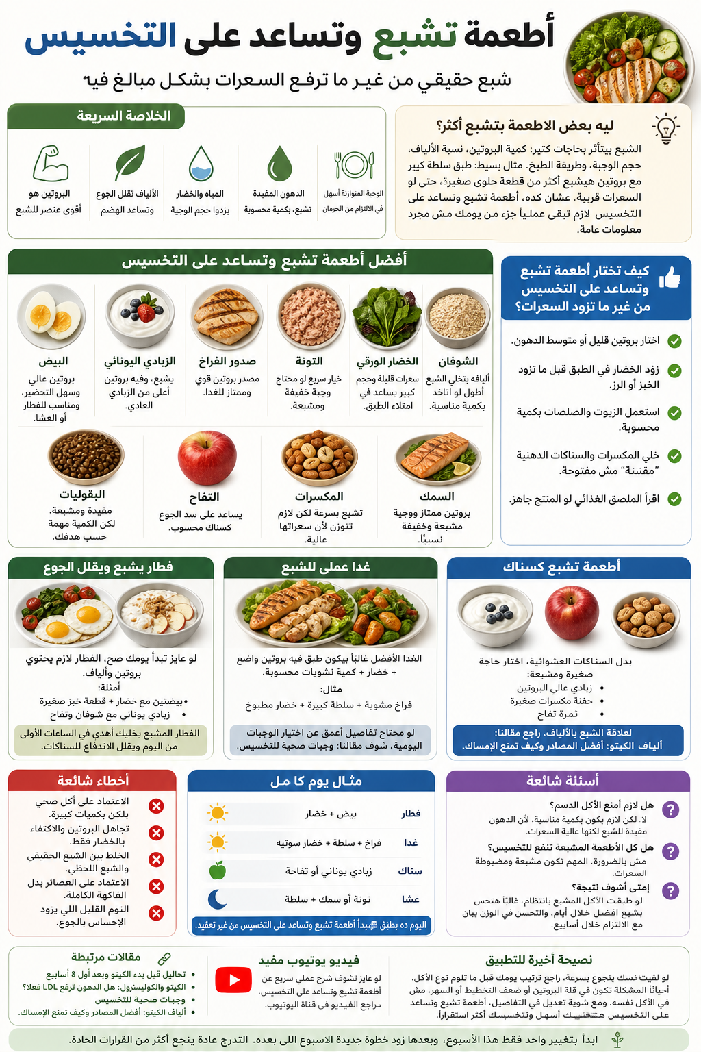 10 أطعمة تشبع وتساعد على التخسيس: أفضل اختيارات يومية 2 أطعمة تشبع وتساعد على التخسيس مع نصائح لاختيار وجبات مشبعة وصحية