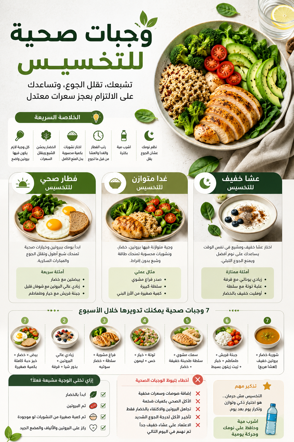 وجبات صحية للتخسيس