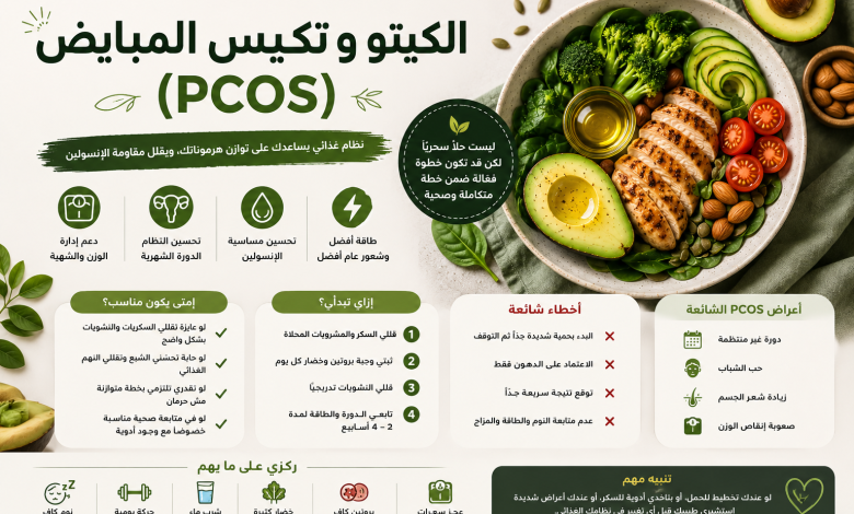 الكيتو و تكيس المبايض PCOS موضوع بيهم ناس كتير