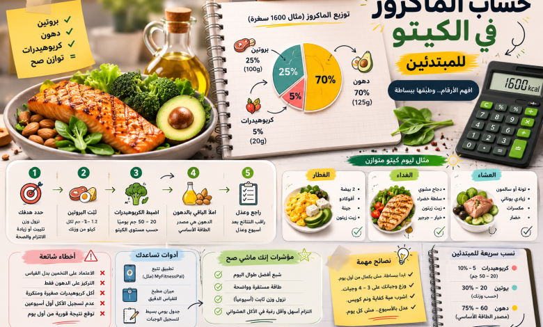 حساب الماكروز في الكيتو للمبتدئين: 7 خطوات عملية 1 حساب الماكروز في الكيتو
